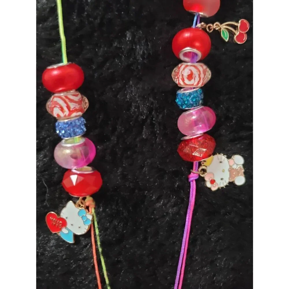 Handmade beaded lanyard keychain